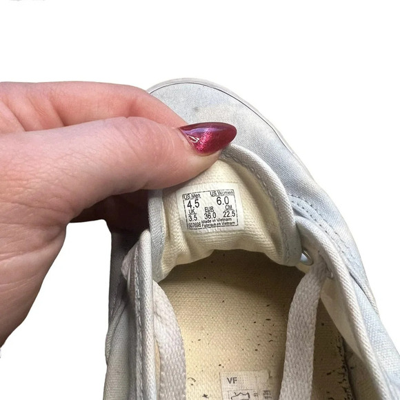 Vans Authentic Bleach Wash Low-Top Lace-Up Sneakers Women's Size 6 - Picture 11 of 11